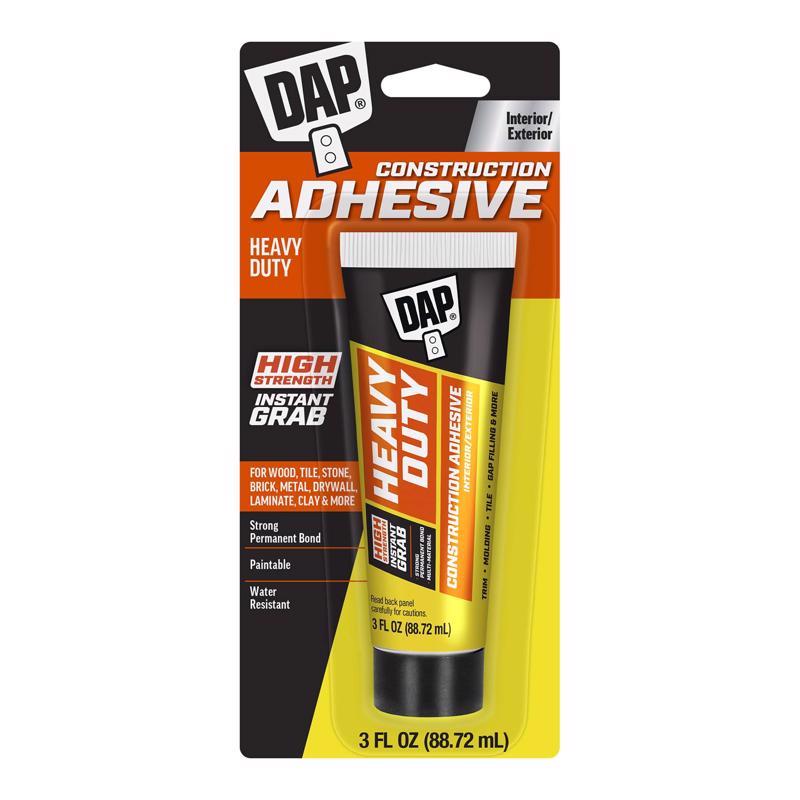 Six tubes of Emery Jensen Construction Adhesive in white, 3 oz each, suitable for building and repair projects.