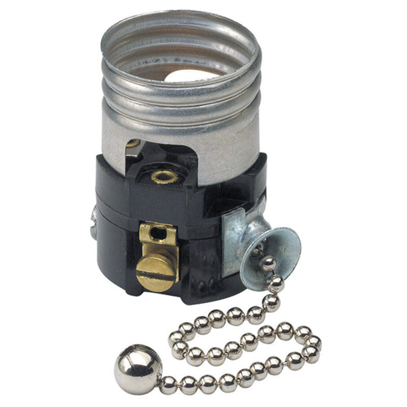 PULL CHAIN SCKT ALUM 1PK