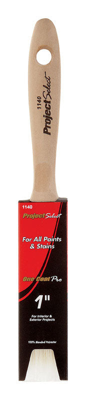 Set of 12 Emery Jensen flat wall brushes with synthetic bristles, ideal for painting walls and large surfaces.