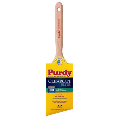 Set of six Emery Jensen 3-inch consumer synthetic bristle paint brushes for household painting tasks.