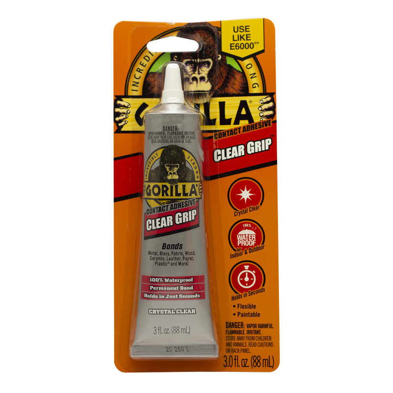 GORILLA CLR GRIP ADH 3OZ - Pack of 6