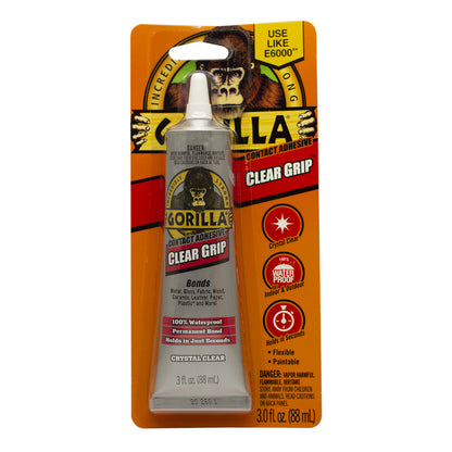 GORILLA CLR GRIP ADH 3OZ - Pack of 6