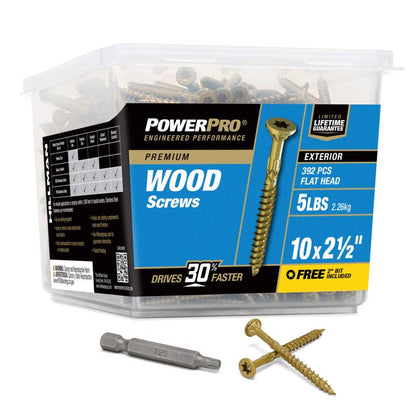 DCK SCREW 10X2.5" STR 5#