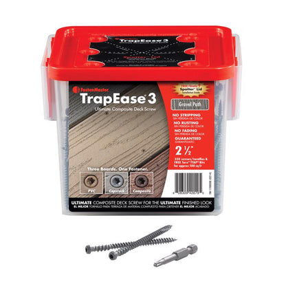 Emery Jensen contractor pack of 5lb deck screws with galvanized coating, ideal for outdoor wood deck construction.