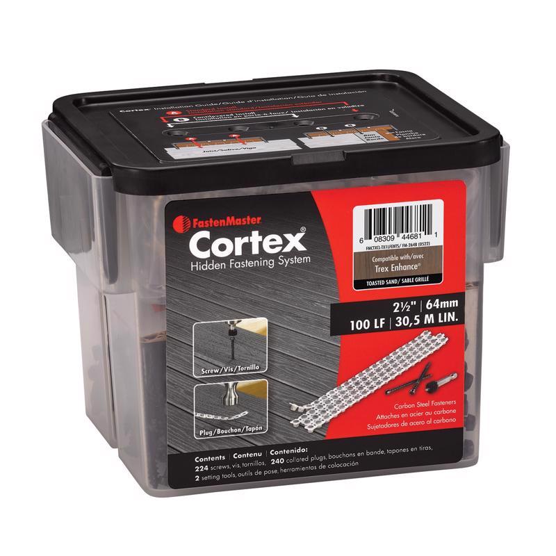 Emery Jensen HD Deck Fastener in contractor pack, 5 lb, with textured sand finish for durable deck installation.