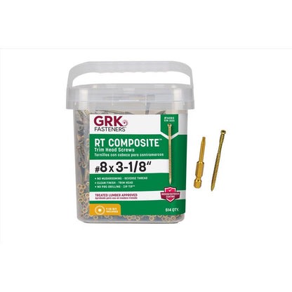 TRIM SCREW #8 x 3-1/8"L