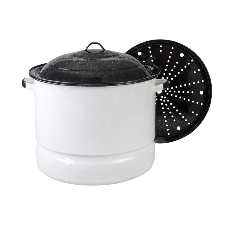 Emery Jensen STMR ST CRMC overstock cookware set, 34-quart, includes pots and pans with stainless steel handles