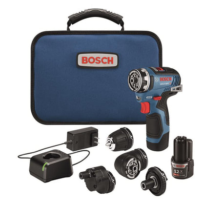 Emery Jensen CORDLS 5-inch cordless drill with 12V battery, showcasing the black and orange power drill on a workbench.