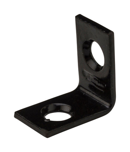 Emery Jensen corner brace 3/4 inch by 1/2 inch for reinforcing furniture and cabinetry, metal with mounting holes.