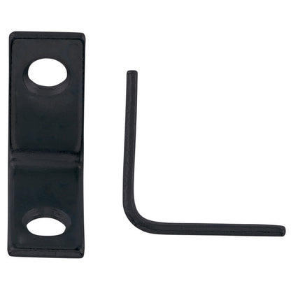 Set of 25 black 1-inch corner braces by Emery Jensen, sturdy metal L-shaped brackets for furniture reinforcement.