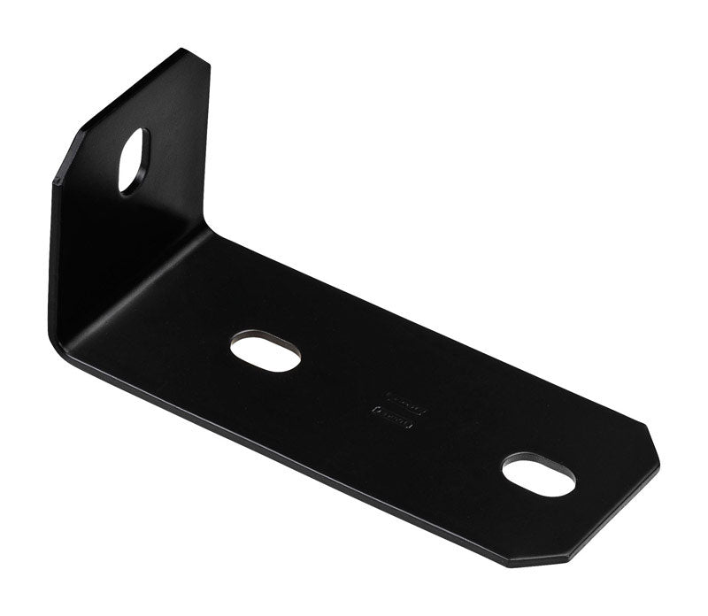 Emery Jensen 6.8-inch offet corner brace for woodworking and furniture reinforcement, made of sturdy metal.