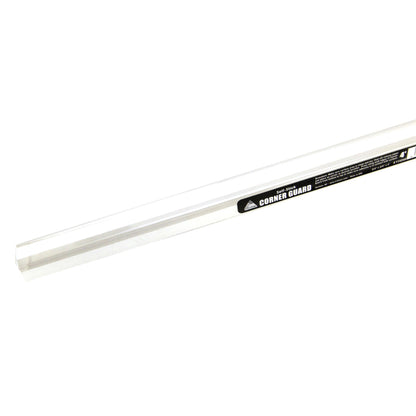 Emery Jensen corner guards in clear adhesive, 4-foot length, designed to protect corners and edges in commercial spaces.