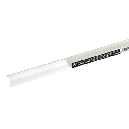 Emery Jensen CORNRGUARD CLR ADH 8-inch corner guards in clear plastic, designed to protect wall corners from damage.