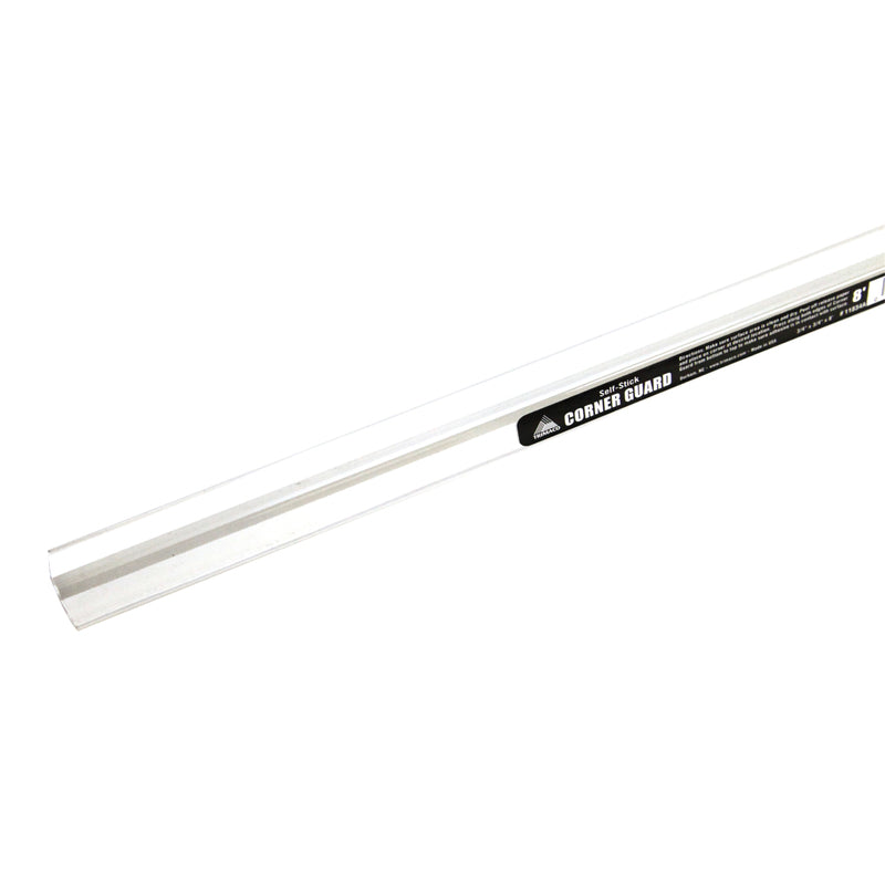 Emery Jensen corner guards in clear nail finish, 8 feet long, pack of 18, used for protecting wall corners in construction.