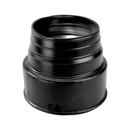 Emery Jensen corrugated snap fitings 4-inch corrugated adapter for secure pipe connections.