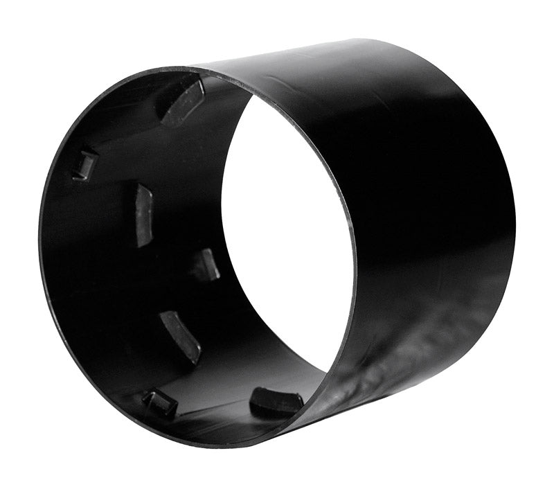 Emery Jensen corrugated snap-fit coupling, 3-inch external snap coupling for corrugated piping connections.