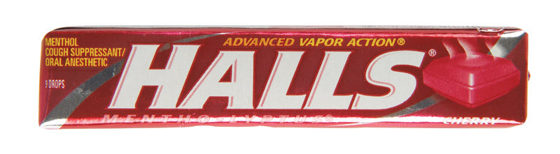 Emery Jensen Halls Cough Drops in a pack of 20, soothing menthol throat lozenges for cough relief.