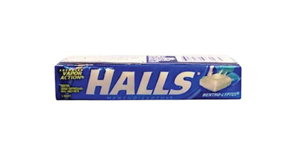 Emery Jensen Halls Mentho cough drops pack of 20, natural throat lozenges for soothing sore throat and cough relief.