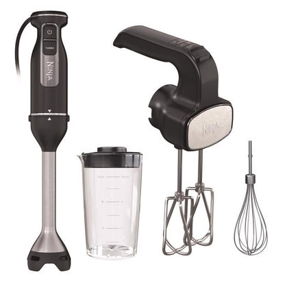 Black Emery Jensen countertop blender with stainless steel body and 120V power, perfect for smoothies and blending tasks.