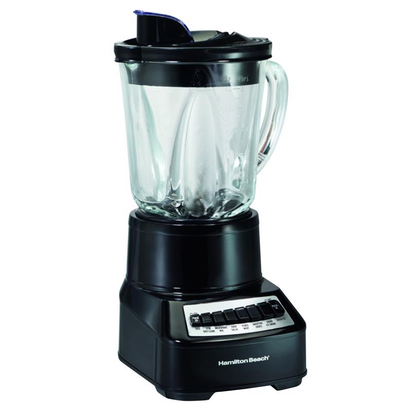 Emery Jensen BLENDR 14SPD counter top blender with 40oz black container, sleek design for smoothie and drink blending.