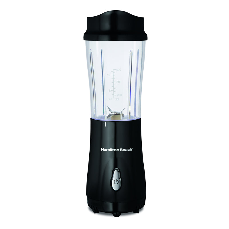 Black BLENDR 1SPD 14oz counter top blender from Emery Jensen with a sleek design and compact size.