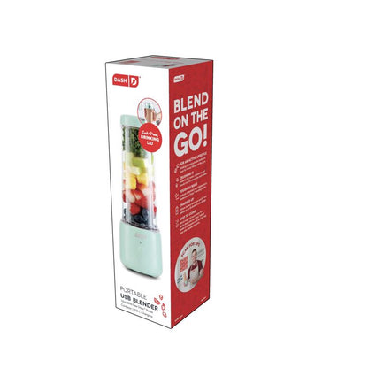Emery Jensen counter top blender with blue metal and plastic finish, 16oz capacity, suitable for smoothies and blending tasks.
