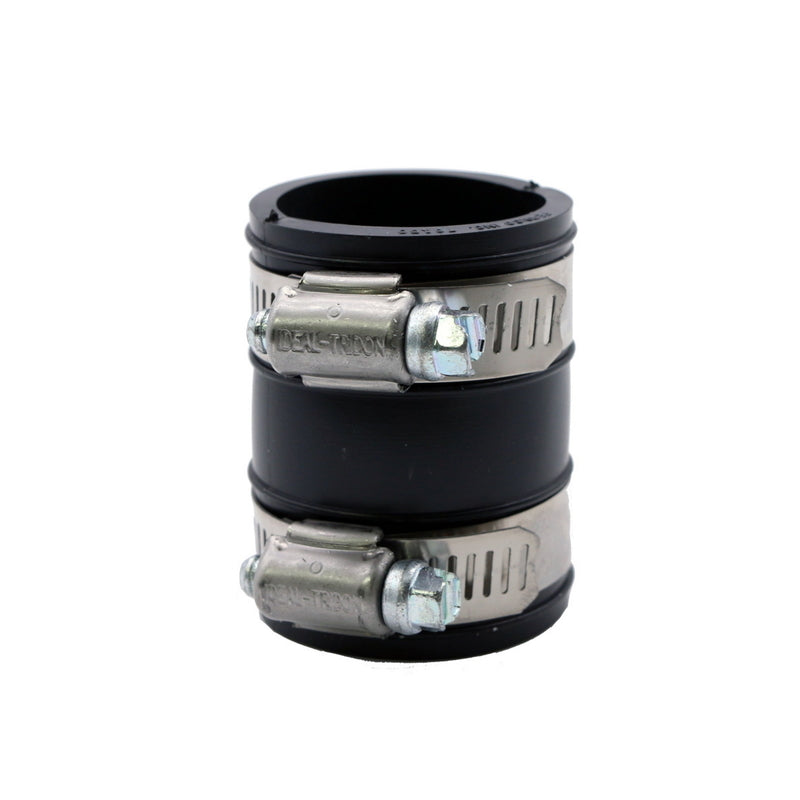 Emery Jensen PVC drain coupling 1.25x1.5 inch, durable plumbing connector for drainage systems, shown in the product image.