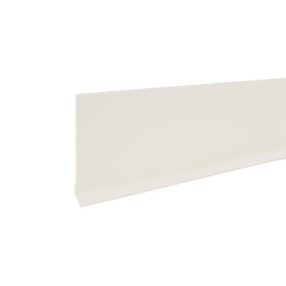 Emery Jensen 4x20-inch self-stick wall base cove base in cardboard packaging, white finish for interior wall finishing.