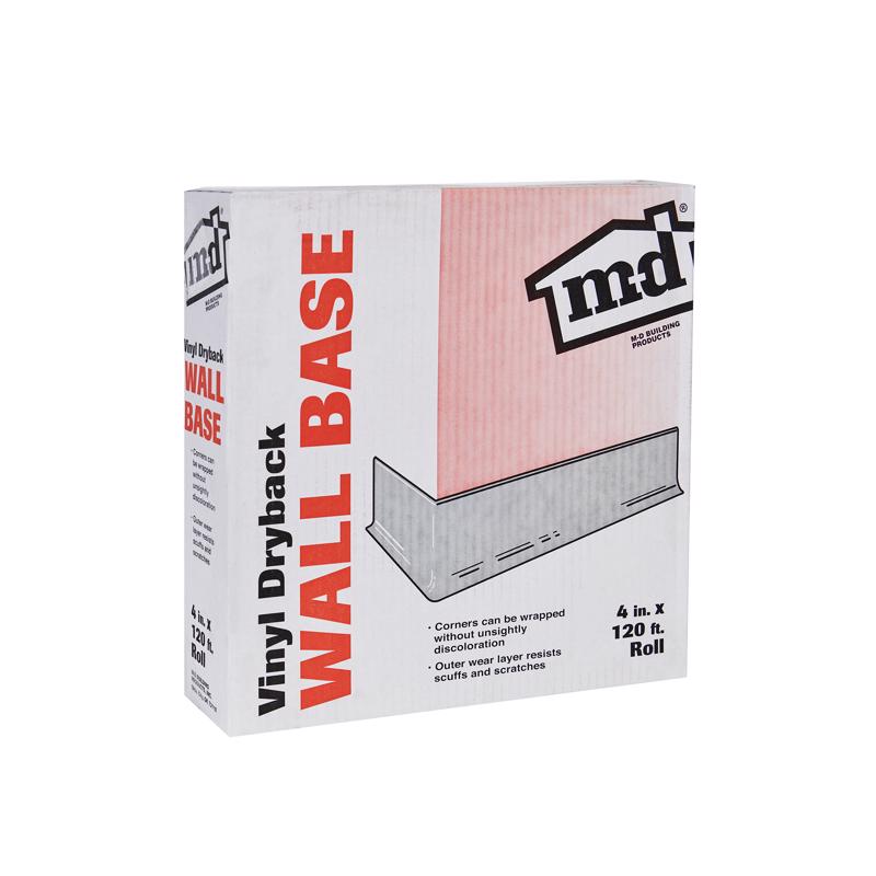 WALLBASE VINYL 4"X120'WH