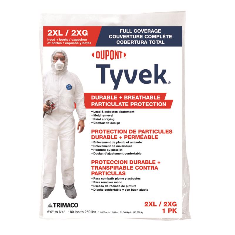 COVERALL TYVEK 2XL W/b&h