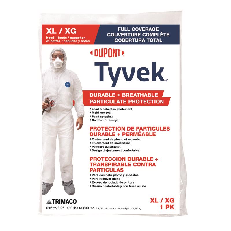COVERALL TYVEK XL W/b&h