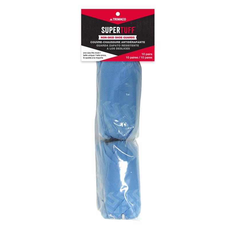 Blue Emery Jensen Shoe Guards Cover-Alls Spray Socks, 10 pairs, protective shoe covers for work or outdoor use.