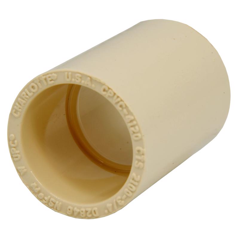 Pair of Emery Jensen CPVC pipes, 3/4 inch, 10-pack, showing the white plastic pipes with threaded fittings.