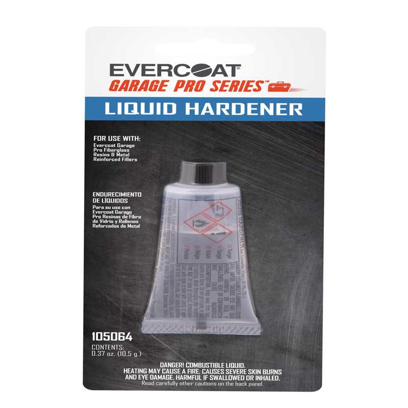 Cream hardener by Emery Jensen, Evercoat Liquid Hardener, in a container with a smooth, creamy texture for automotive or industrial use.