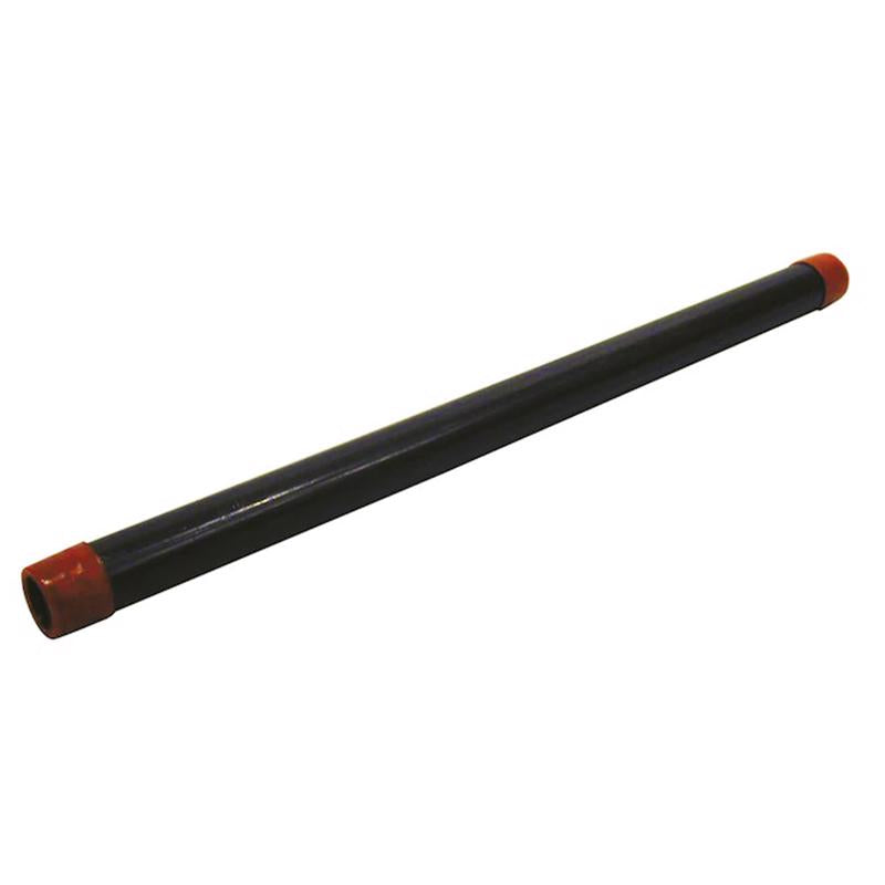 Black 1/2-inch Emery Jensen cut length pipe, 48 inches long, suitable for plumbing and construction projects.