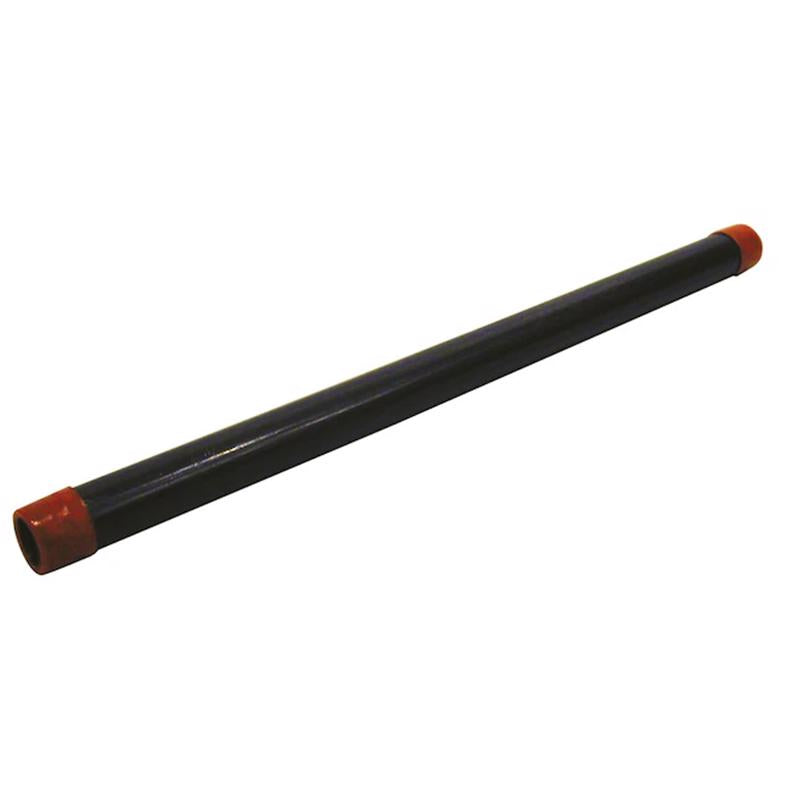 Black Emery Jensen 3/4-inch by 18-inch cut length steel pipe for plumbing and industrial use.
