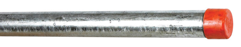 Galvanized TBE pipe, 3/4-inch by 60 inches, cut length pipe from Emery Jensen, showing a metallic pipe with a smooth finish