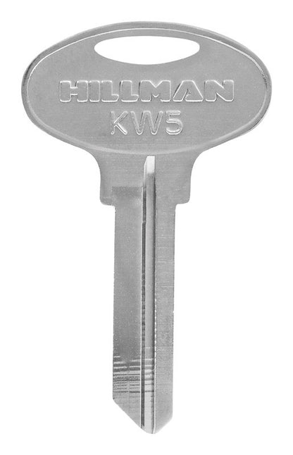 Set of 10 Emery Jensen KW-5 KWIKSET key blanks for cylinder locks, featuring durable metal construction and standard key design.