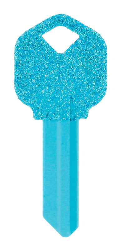 Six Emery Jensen DIVA-66-KW1-GLITT painted sports T cylinders, featuring a shiny, colorful finish, in a pack of six.