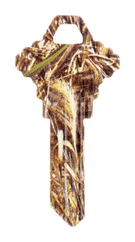 Set of six Emery Jensen REALTREE-68-SC1-MAX5-BR painted sports T cylinders for sporting or recreational use.