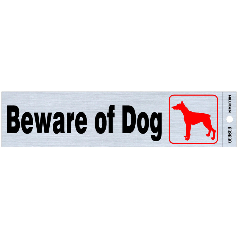 BEWARE OF DOG DECAL 2"X8" - Pack of 6