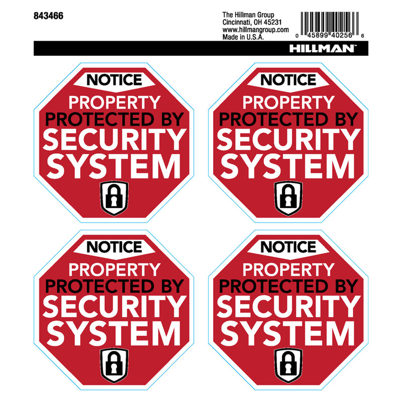 DECAL SECURE SYSTM 4PK - Pack of 6