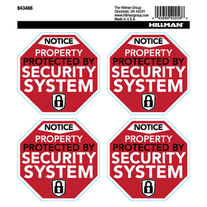 DECAL SECURE SYSTM 4PK - Pack of 6