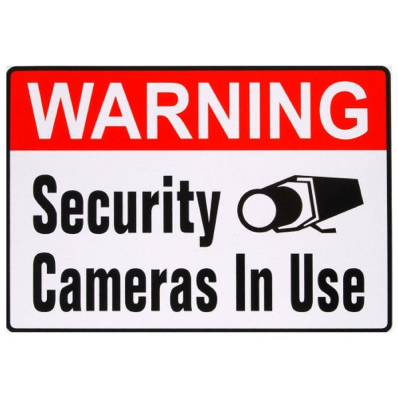 DECAL SECURITY CAM 4X6" - Pack of 6