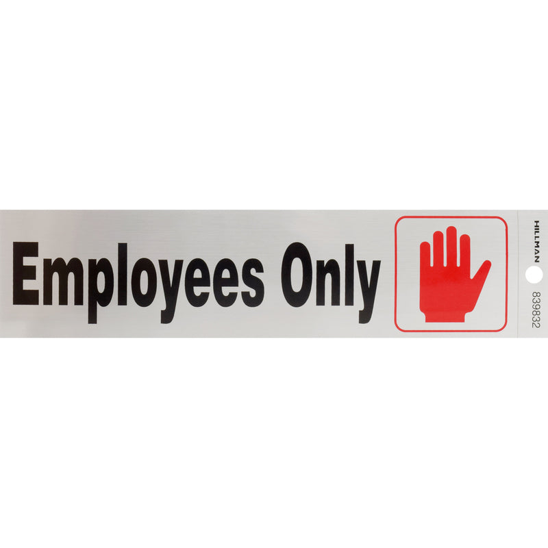 EMPLOYES ONLY DECAL 2"X8" - Pack of 6