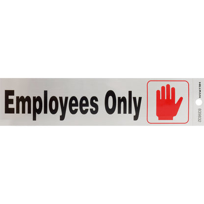EMPLOYES ONLY DECAL 2"X8" - Pack of 6