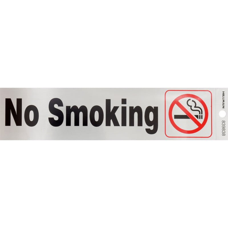 NO SMOKING DECAL 2"X8" - Pack of 6