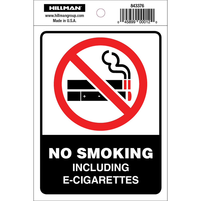 NO SMOKING DECAL 4"X6" - Pack of 6