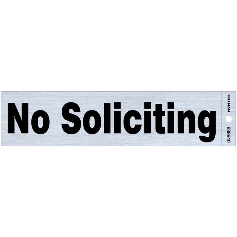 NO SOLICITING DECAL 2"X8" - Pack of 6