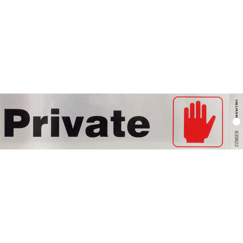 PRIVATE DECAL SLV 2"X8" - Pack of 6